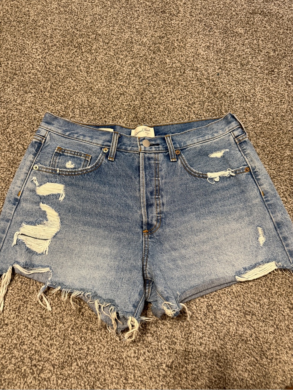 90s baggy denim shorts